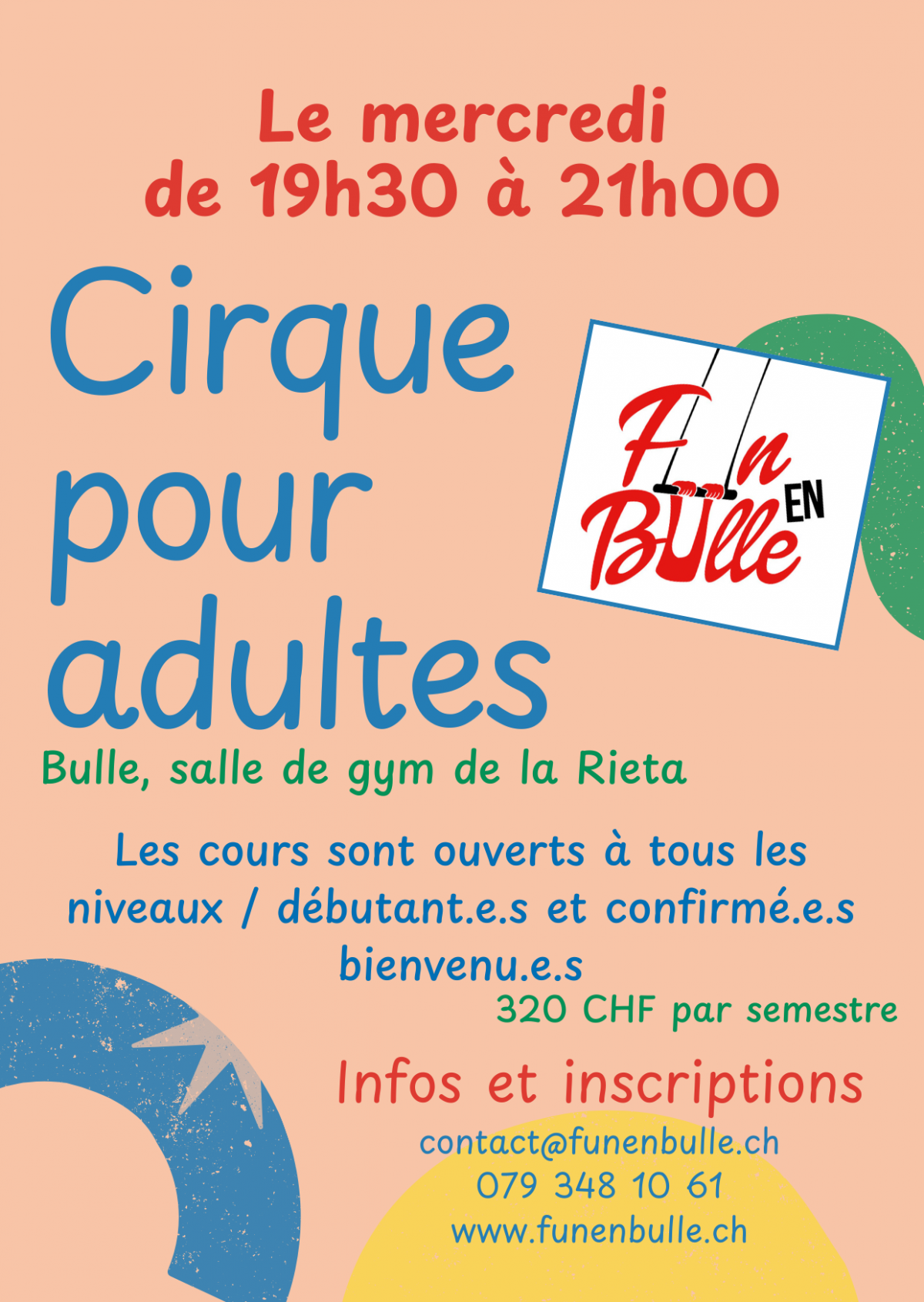 Image Inscription pour les nouveaux cours de cirque adultes